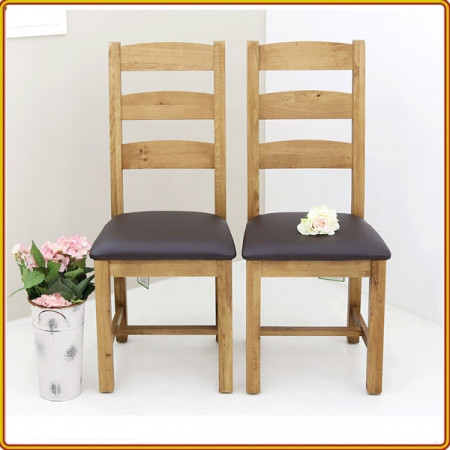 Rustic Oak : Bàn Ăn 1m2 + 4 Ghế ( 3 Nan - Mặt Nệm )